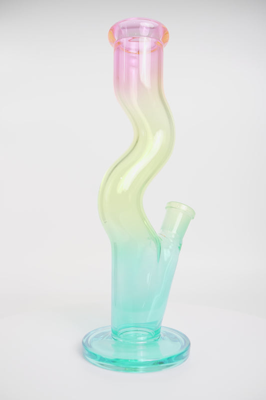 Glass Water Pipe | Rainbow Beaker | 10 Inch