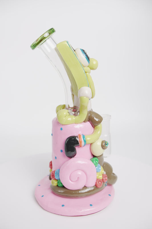Glass Water Pipe | SpongeBob Design | 9 Inch