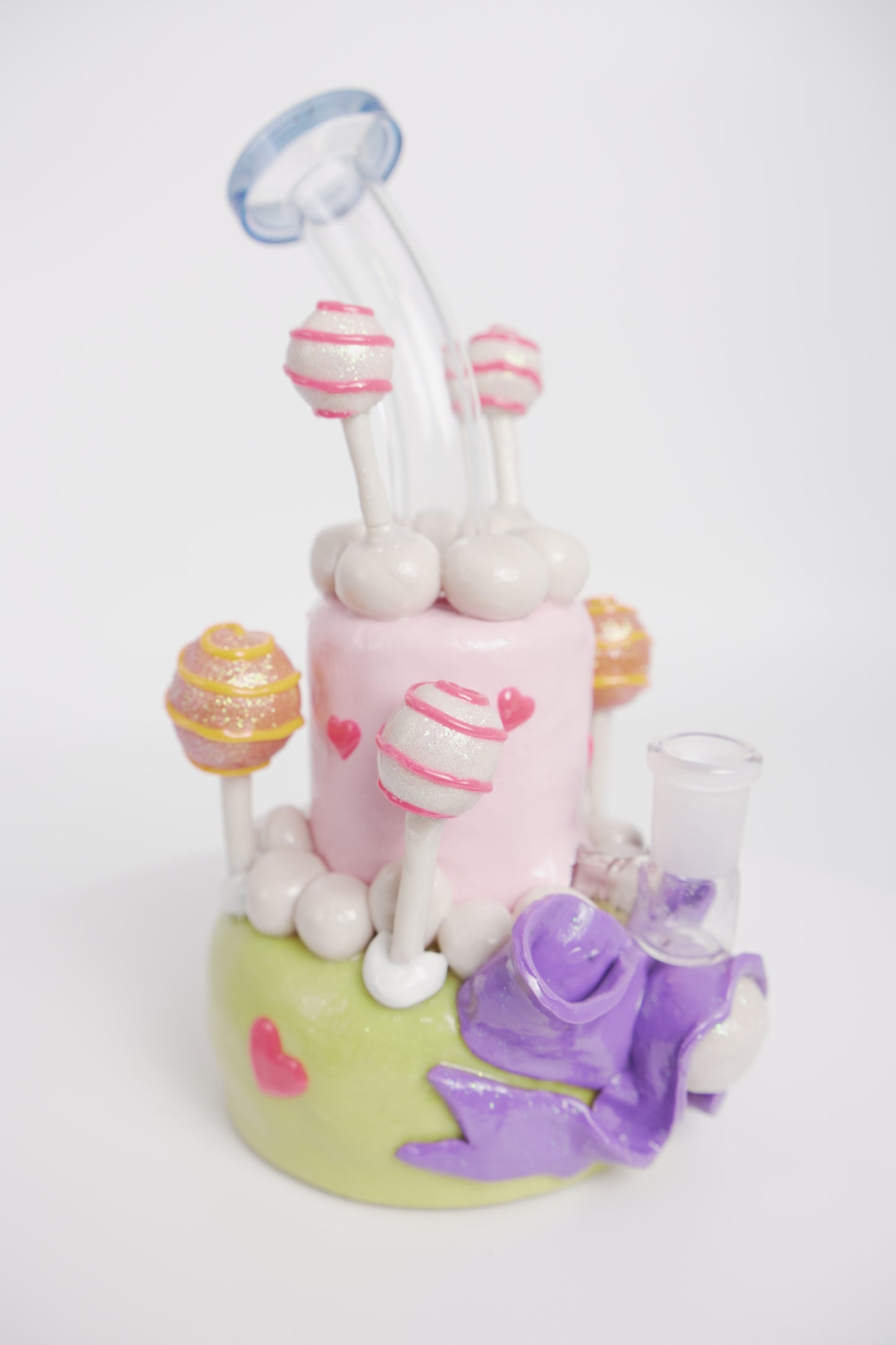 Glass Water Pipe | Lollipop Cake Design | 8 Inch