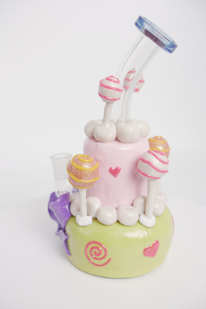 Glass Water Pipe | Lollipop Cake Design | 8 Inch
