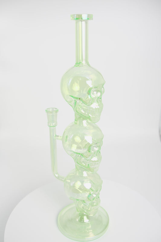 Glass Water Pipe | Skull Beaker | 15 Inch