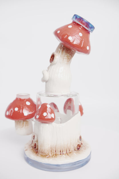 Water Pipe | Mushroom Skull Design | 6 Inch