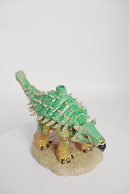 Water Pipe | Ankylosaurus Design | 10 Inch