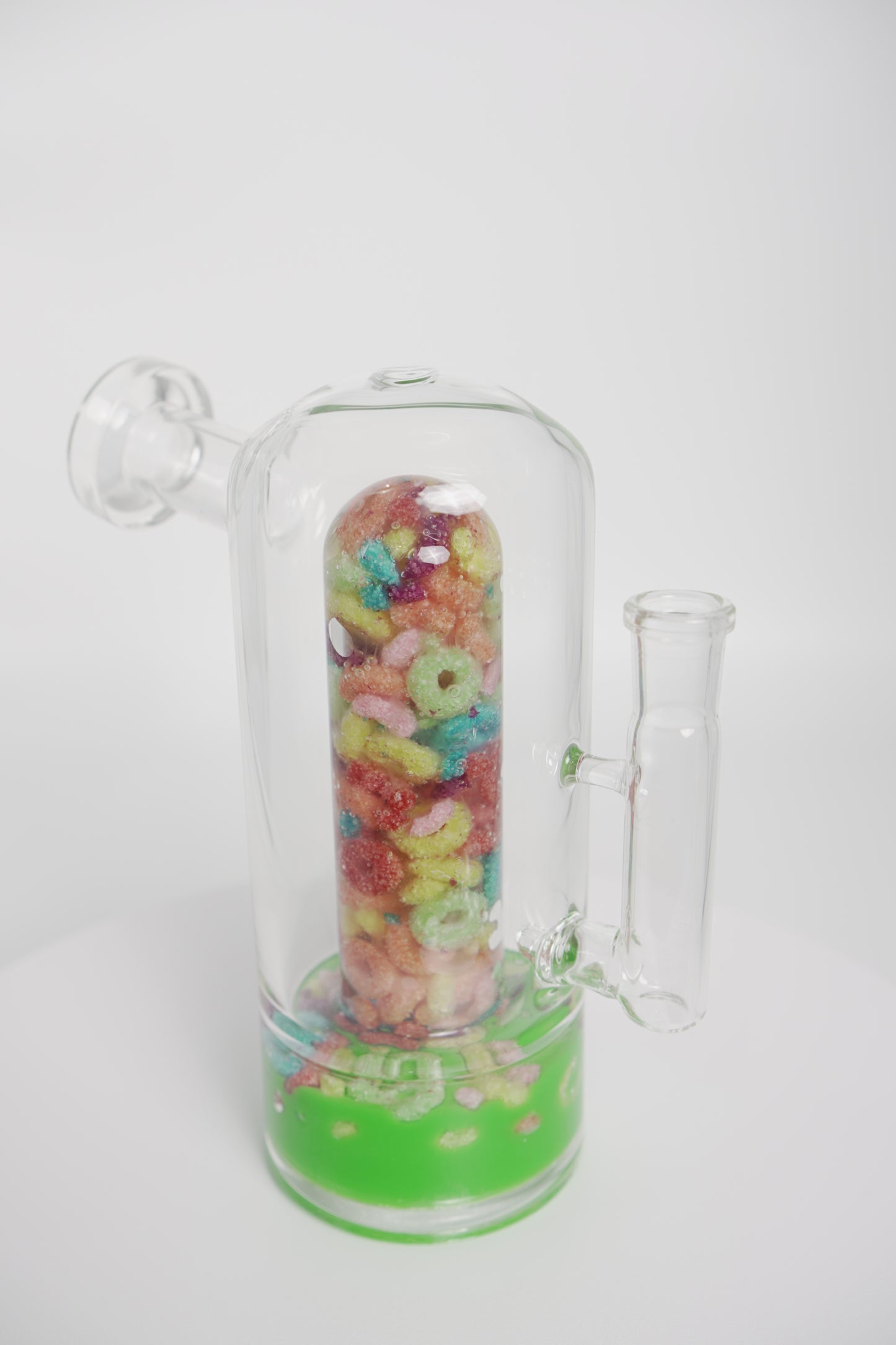 Glass Water Pipe | Fruit Loop Resin Design | 7.5 Inch
