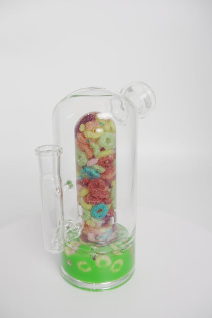 Glass Water Pipe | Fruit Loop Resin Design | 7.5 Inch