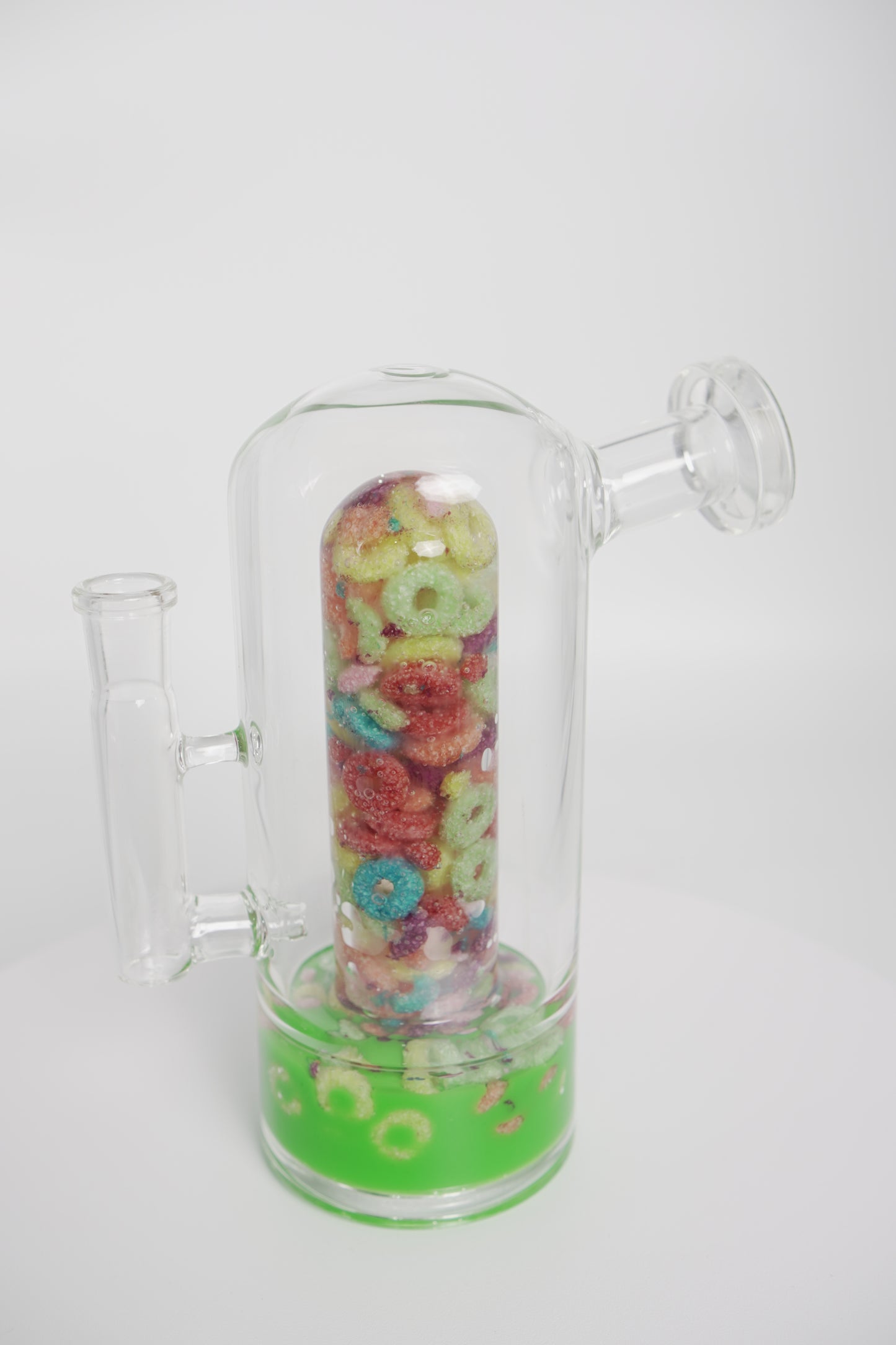 Glass Water Pipe | Fruit Loop Resin Design | 7.5 Inch
