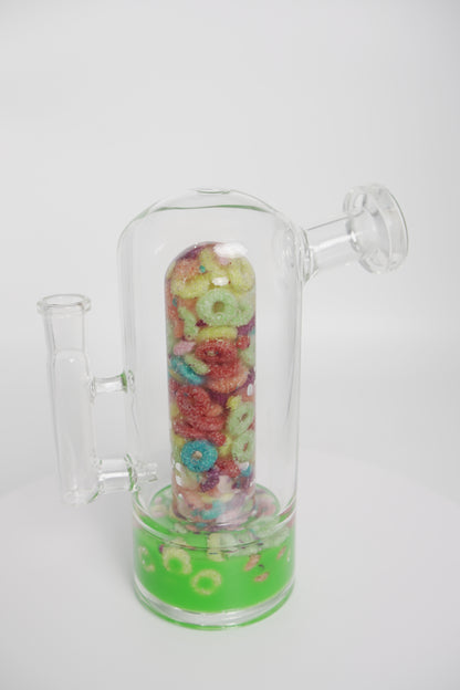Glass Water Pipe | Fruit Loop Resin Design | 7.5 Inch