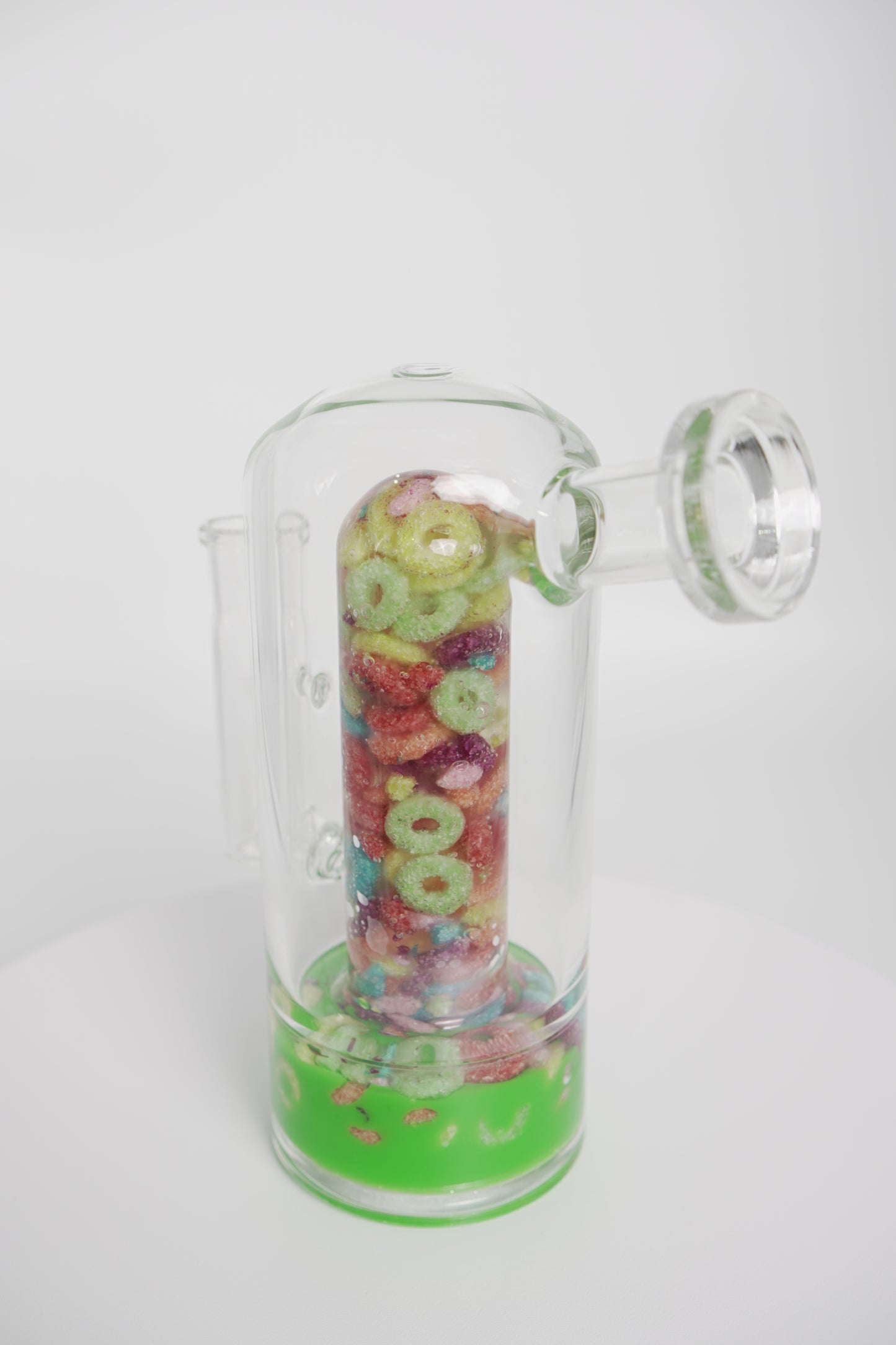 Glass Water Pipe | Fruit Loop Resin Design | 7.5 Inch