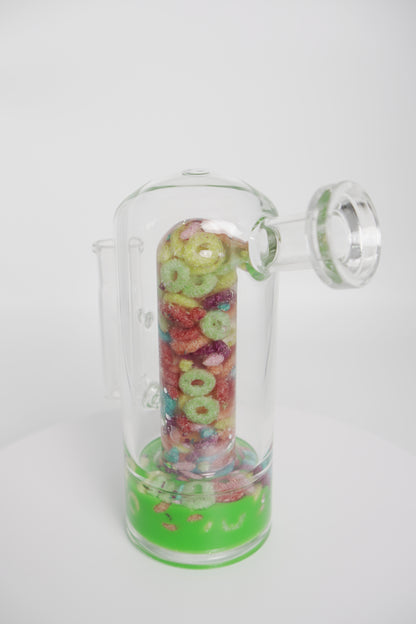 Glass Water Pipe | Fruit Loop Resin Design | 7.5 Inch