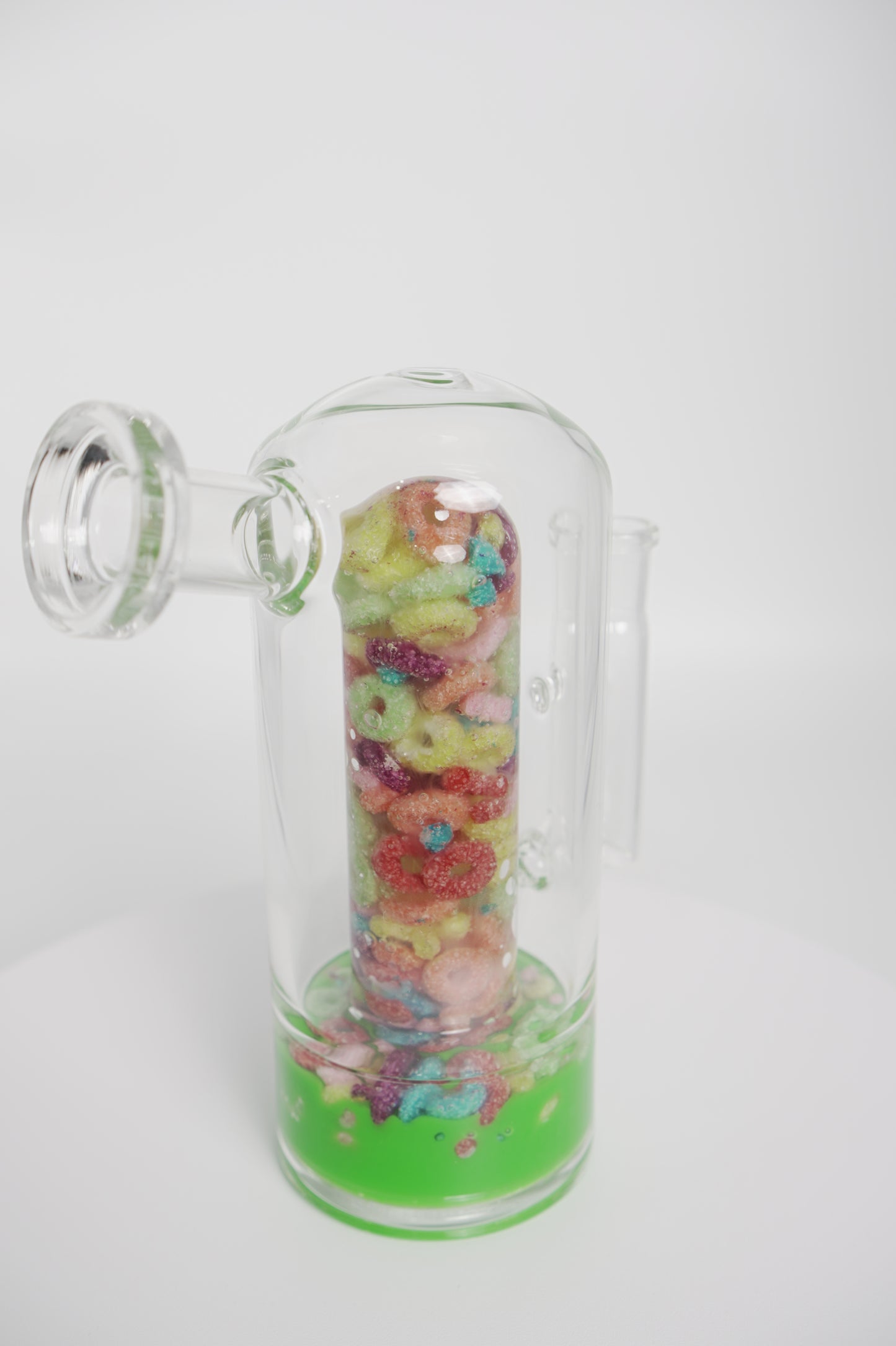 Glass Water Pipe | Fruit Loop Resin Design | 7.5 Inch