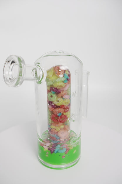 Glass Water Pipe | Fruit Loop Resin Design | 7.5 Inch