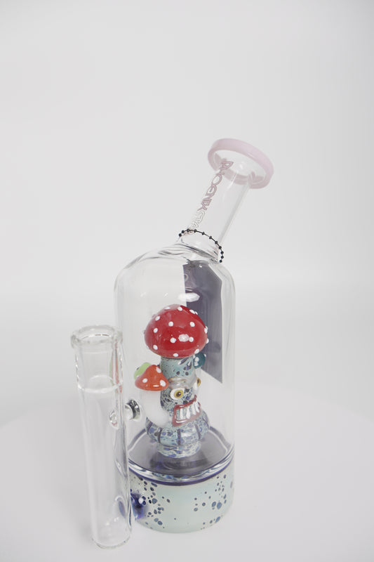 Glass Water Pipe | Mushroom Monster Design | 7.5 Inch