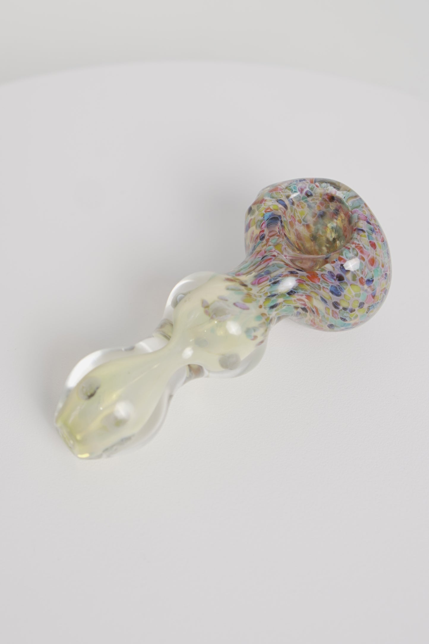 Glass Hand Pipe | Iridescent Finish | 3 Inch