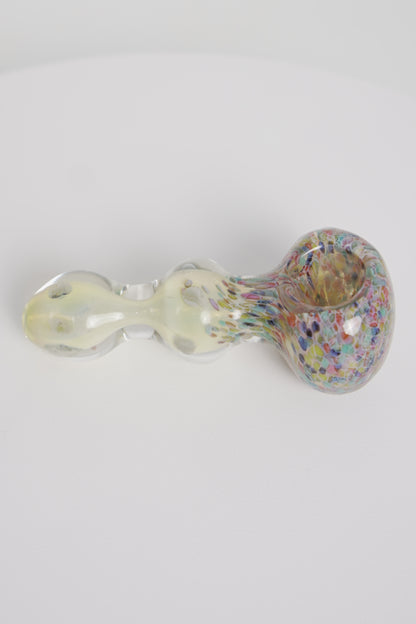 Glass Hand Pipe | Iridescent Finish | 3 Inch
