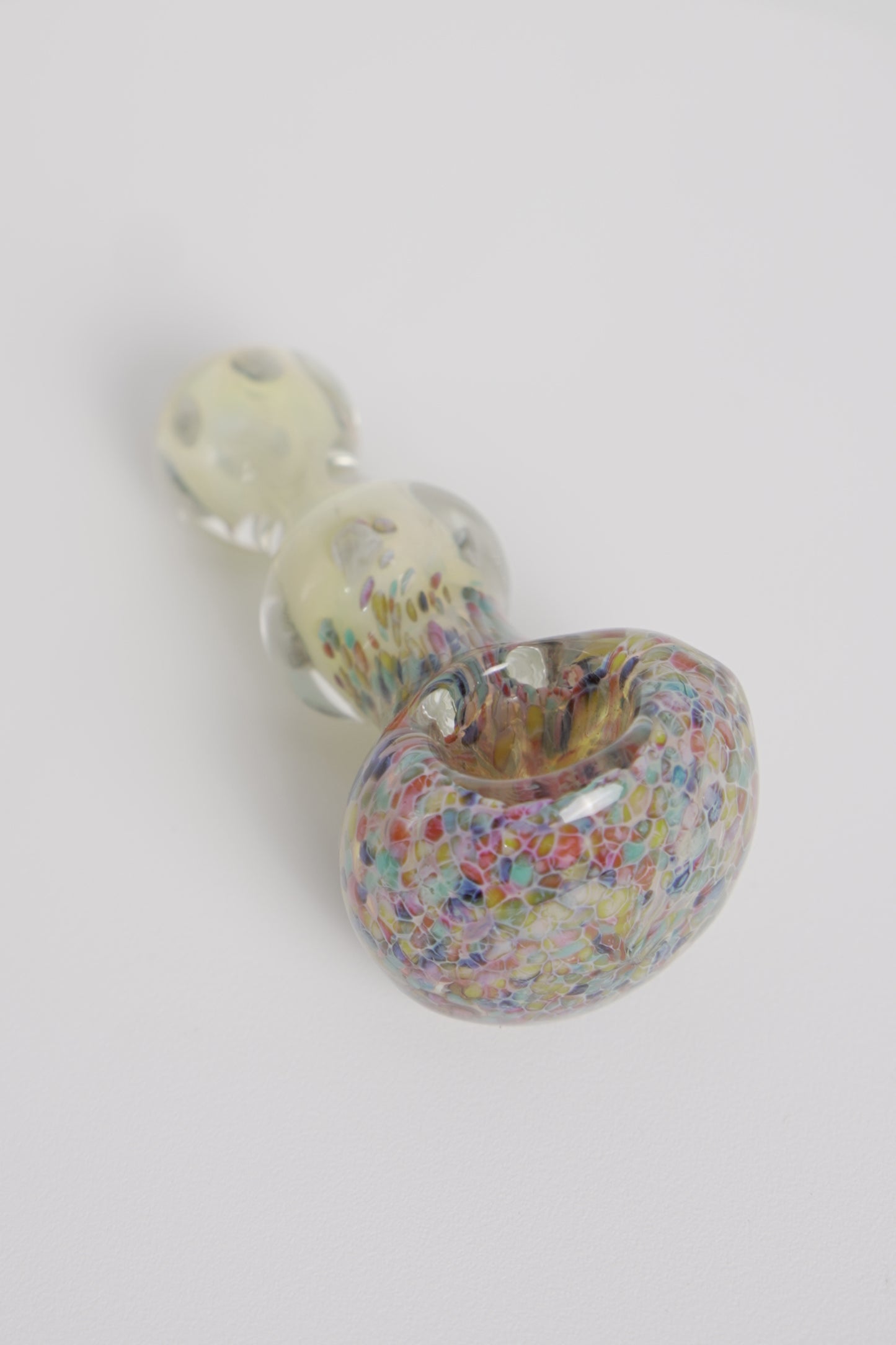 Glass Hand Pipe | Iridescent Finish | 3 Inch