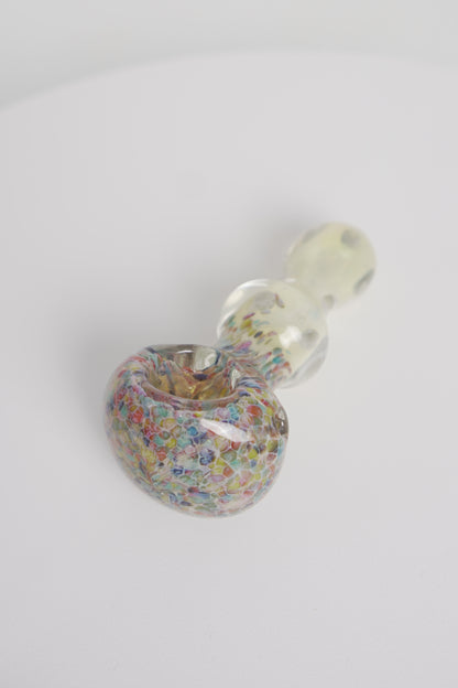 Glass Hand Pipe | Iridescent Finish | 3 Inch