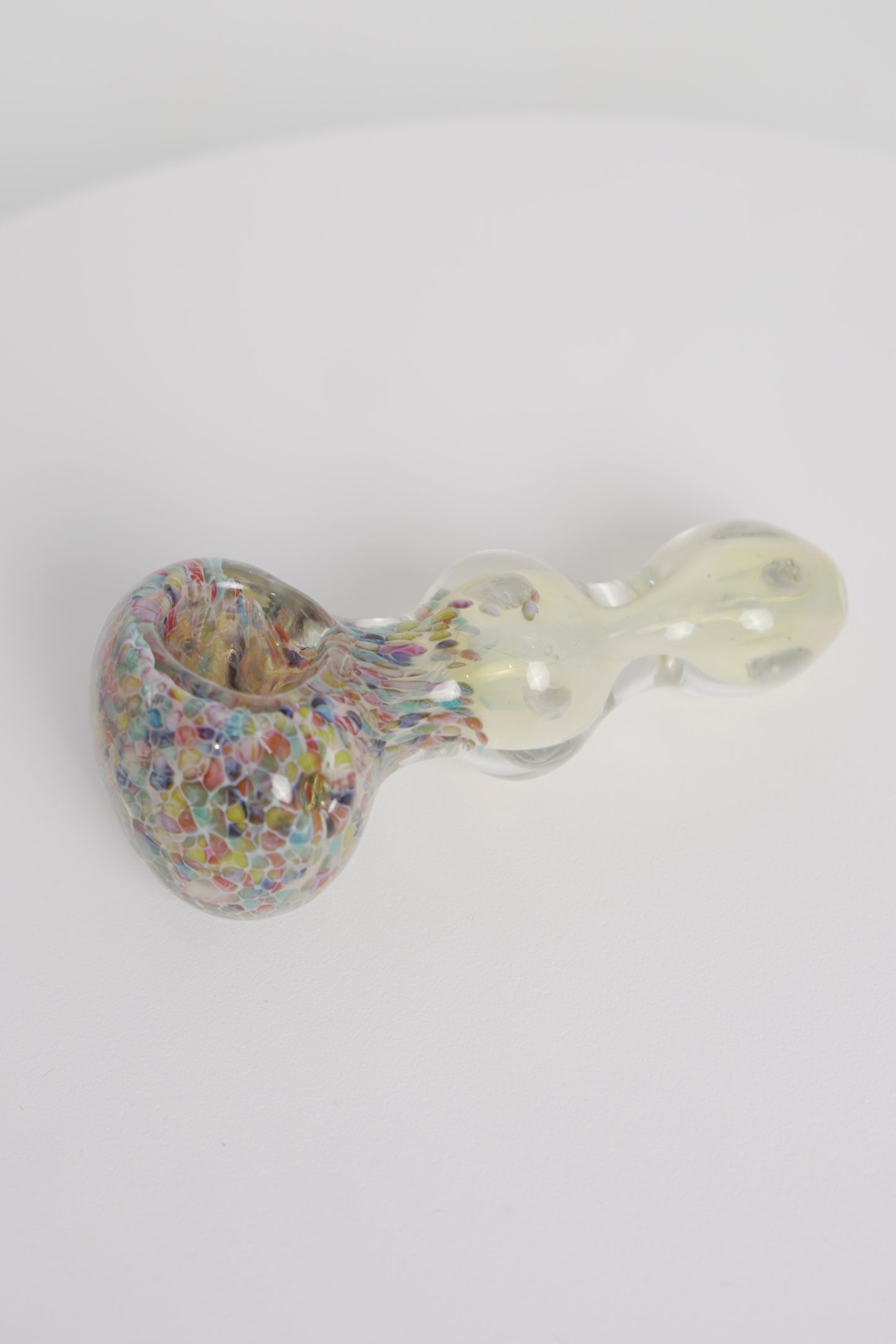 Glass Hand Pipe | Iridescent Finish | 3 Inch