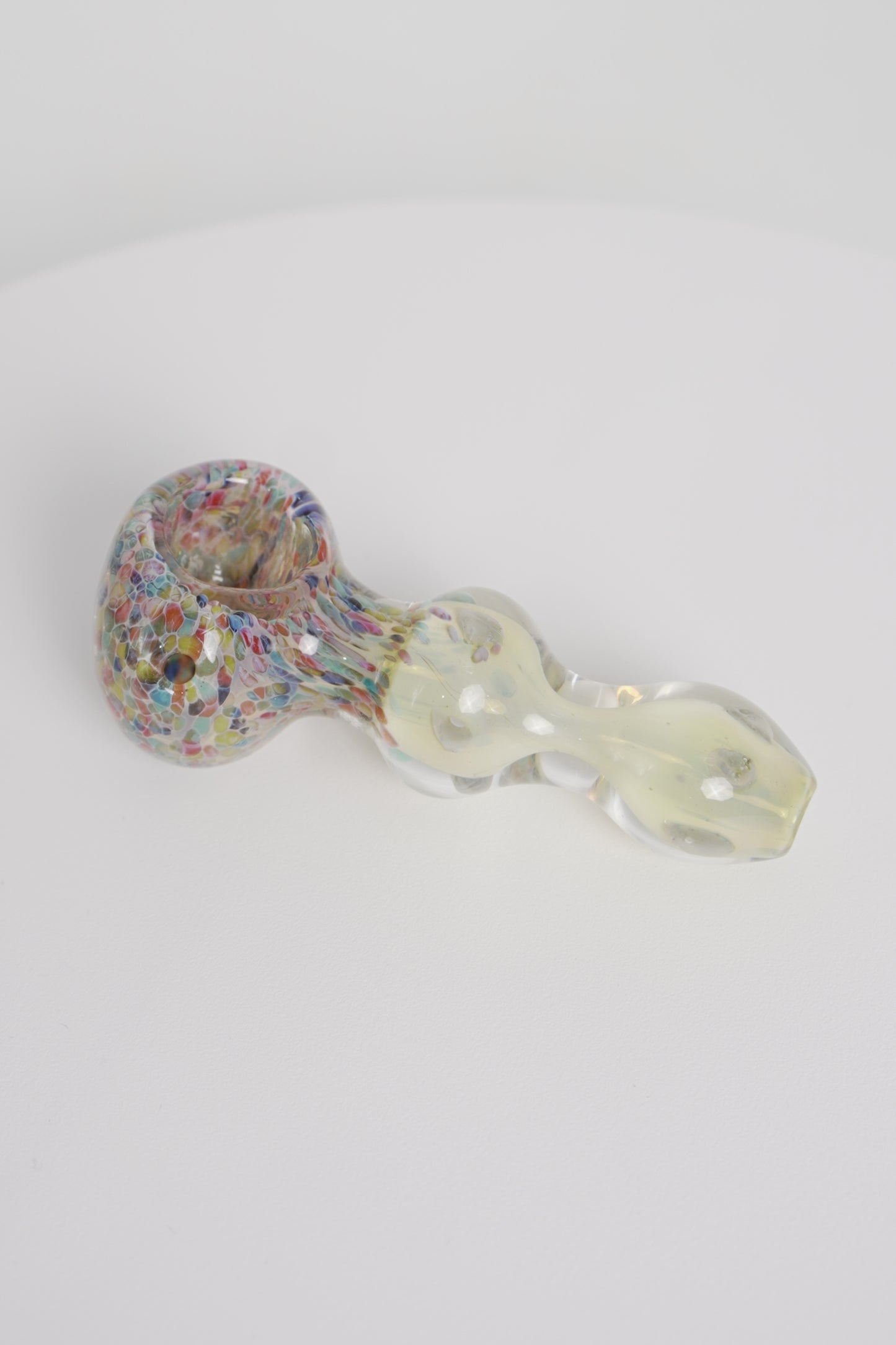 Glass Hand Pipe | Iridescent Finish | 3 Inch