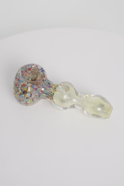 Glass Hand Pipe | Iridescent Finish | 3 Inch