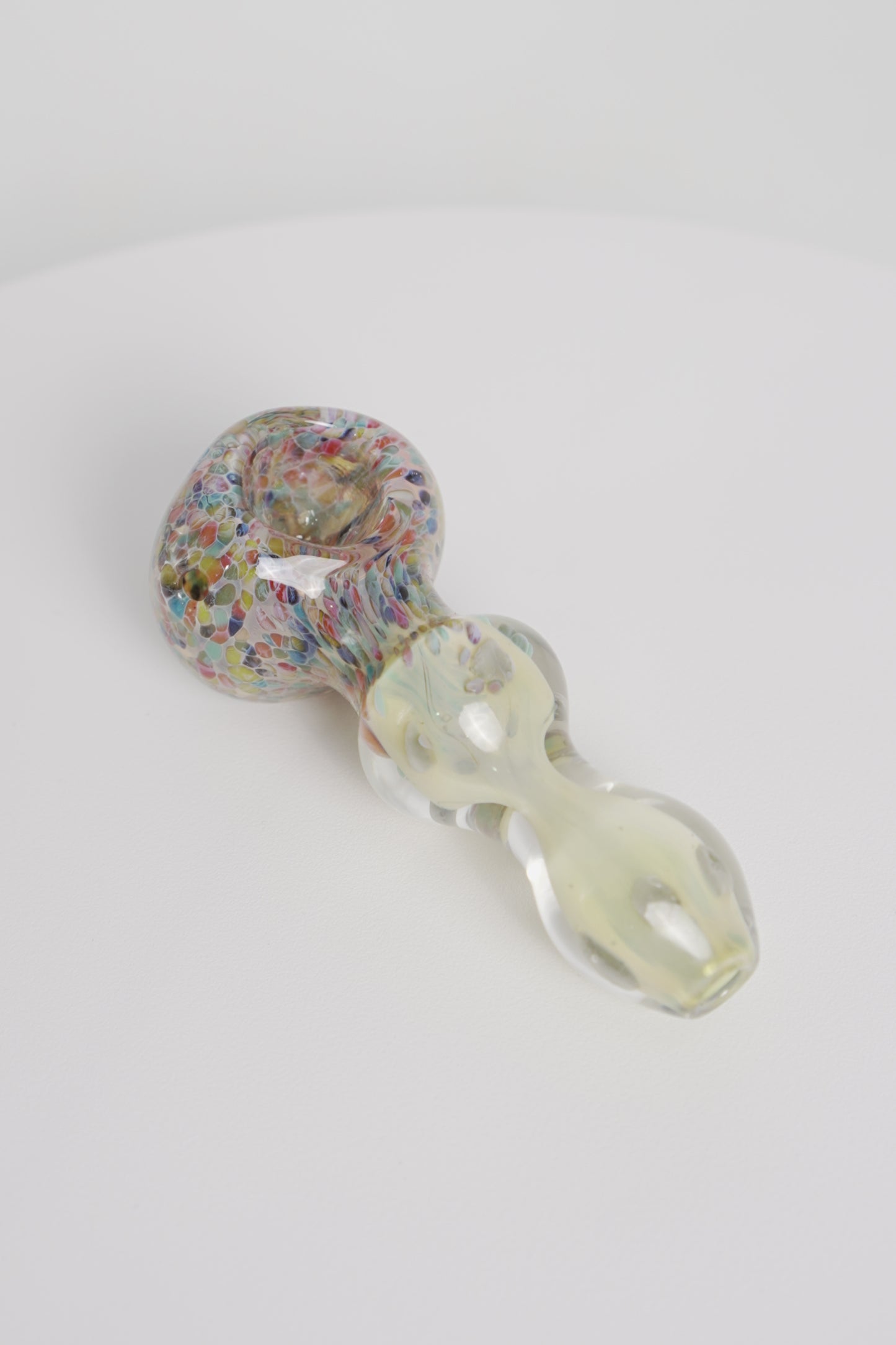 Glass Hand Pipe | Iridescent Finish | 3 Inch