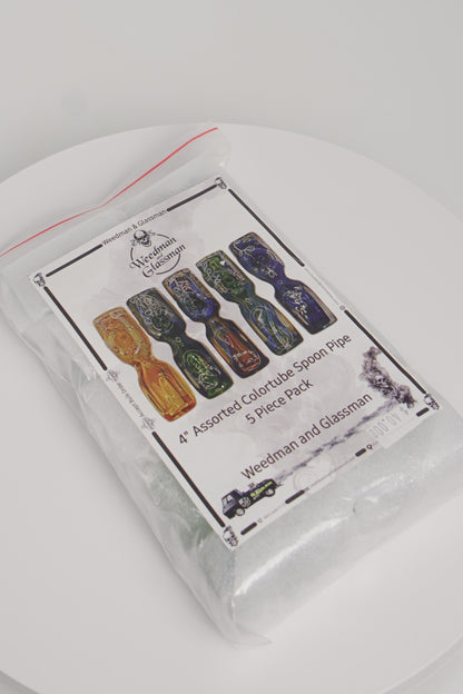 Assorted Spoon Hand Pipe | 4 Inch | 5 Piece Pack