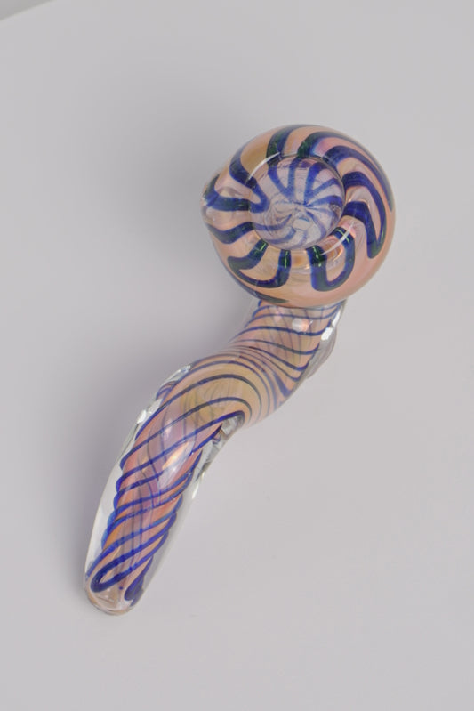 Gold Fumed Sherlock Hand Pipe | 4 Inch
