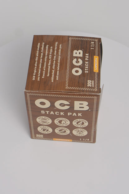 OCB Papers | Virgin | 1 1/4 Stack Pak | 12 x 300 Leaves