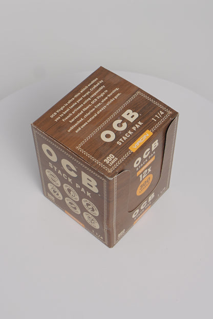 OCB Papers | Virgin | 1 1/4 Stack Pak | 12 x 300 Leaves