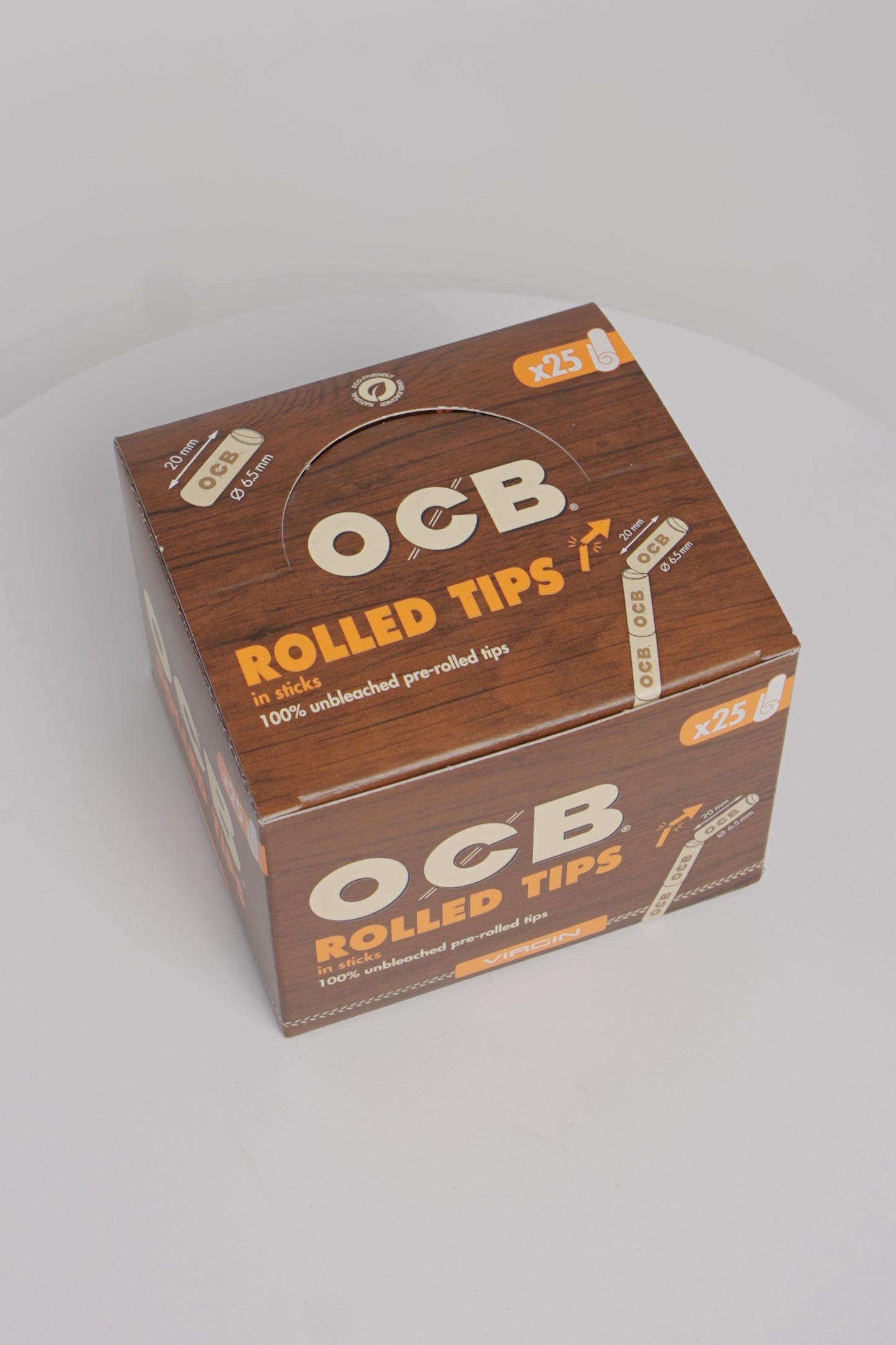 OCB Rolled Tips | Virgin | 20 x 25 Packs