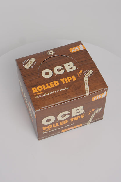 OCB Rolled Tips | Virgin | 20 x 25 Packs