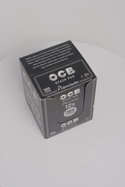 OCB Papers | Premium | 1 1/4 Stack Pak | 12 x 300 Leaves