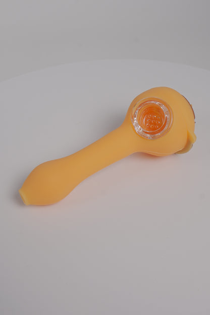 Silicone Hand Pipe | Rick & Morty Design | 5 Inch | Glow-In-Dark | 4 Count