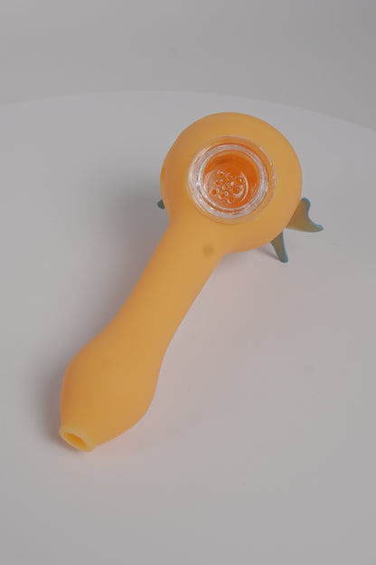 Silicone Hand Pipe | Rick & Morty Design | 5 Inch | Glow-In-Dark | 4 Count