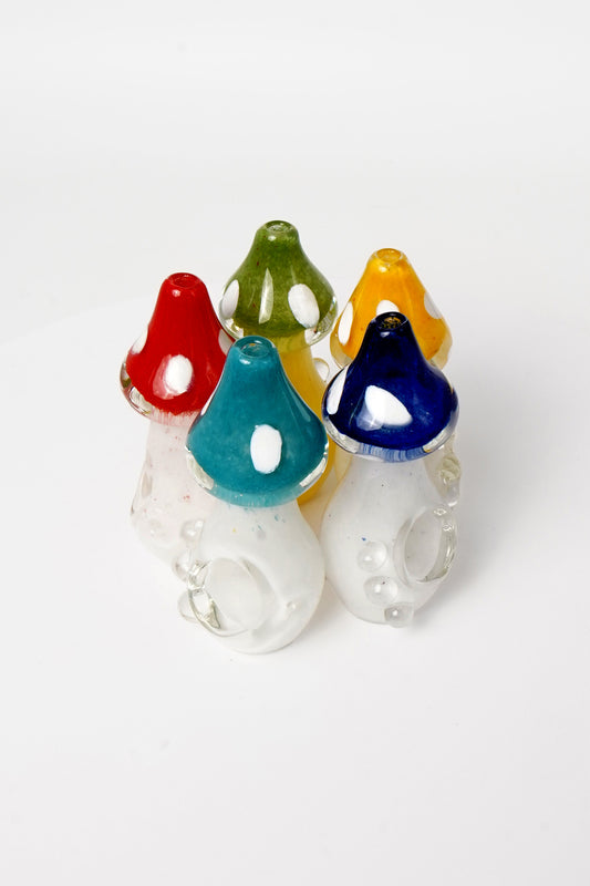 Mushroom Spoon Pipe | 3 Inch | 5 Piece Pack