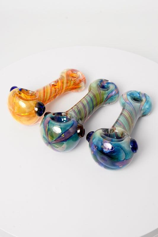 Colortube Spiral Spoon Pipe | 4 Inch | 3 Piece Pack