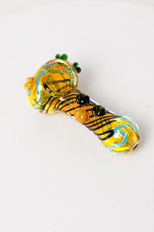 Color Spiral Spoon Pipe | 3 Inch | 5 Piece Pack