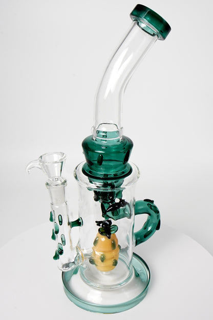 Glass Water Pipe | Bee Design | 12 Inch
