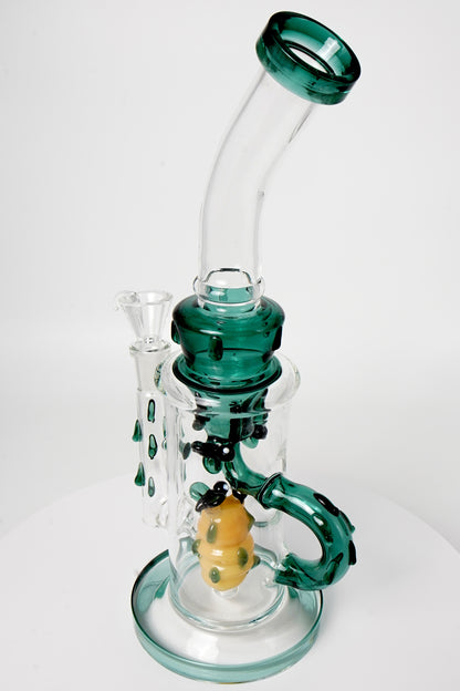 Glass Water Pipe | Bee Design | 12 Inch