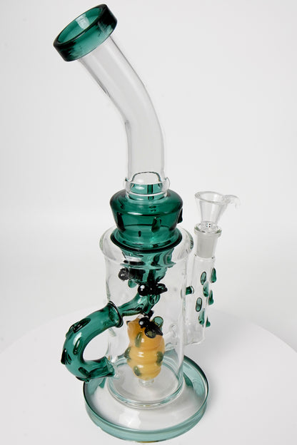 Glass Water Pipe | Bee Design | 12 Inch